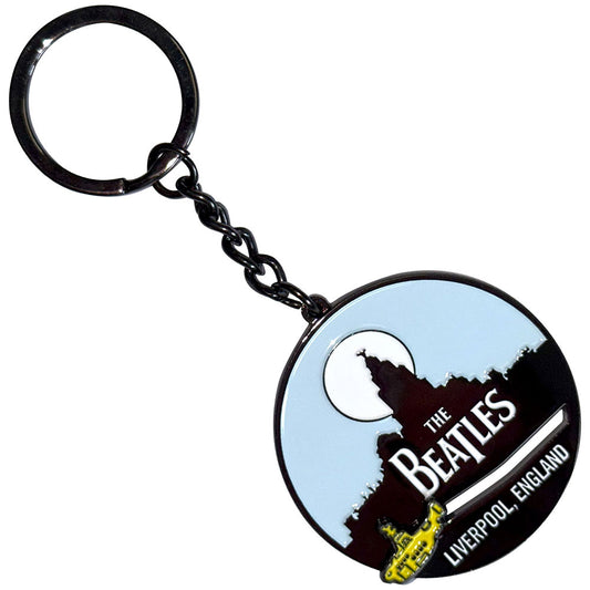 The Beatles Keychain: Liverpool Skyline & Yellow Submarine