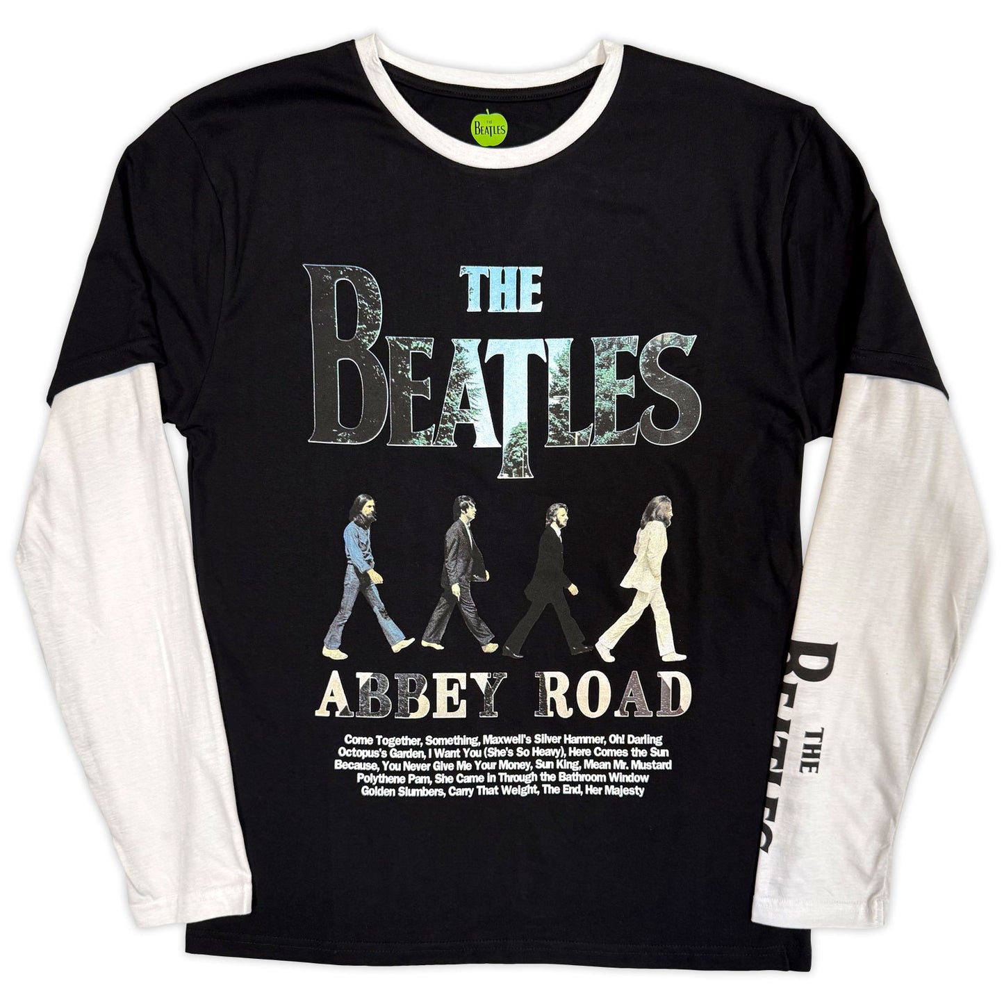 The Beatles Layered Long Sleeve T-Shirt: Abbey Road Infill