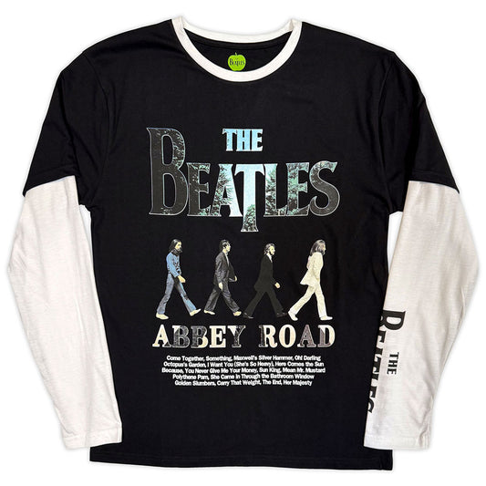 The Beatles Layered Long Sleeve T-Shirt: Abbey Road Infill