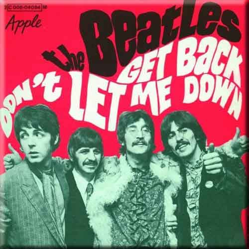 The Beatles Magnet: Get Back/Don't Let Me Down (Red)