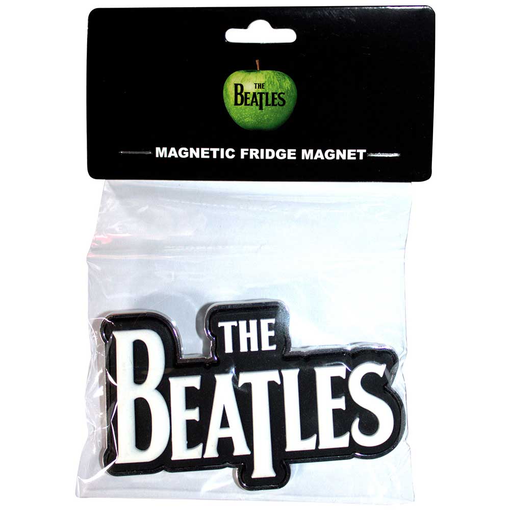 The Beatles Premium Fridge Magnet: White Drop T Logo