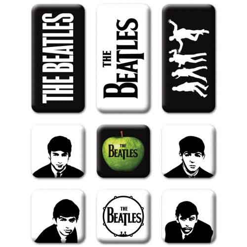 The Beatles Epoxy Magnet Set: Classic Icons 9 Piece Set