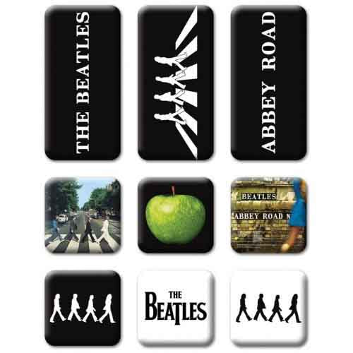 The Beatles Epoxy Magnet Set: Abbey Road 9 Piece Set