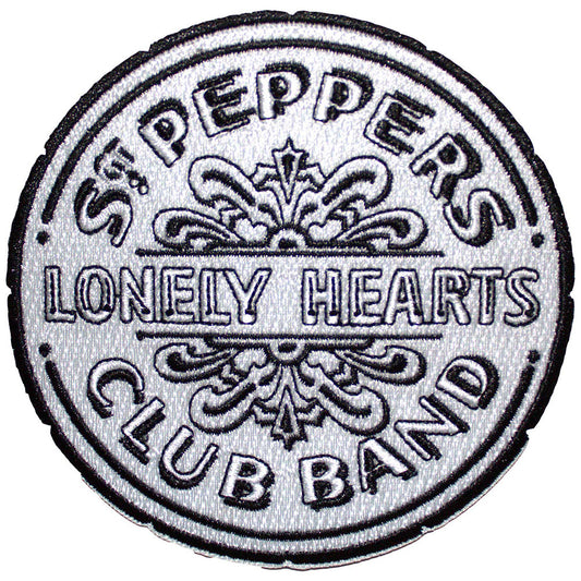 The Beatles Patch: Sgt Pepper Drum B&W