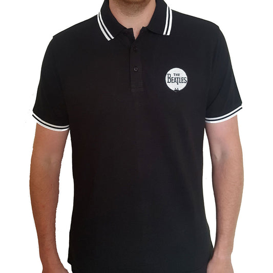The Beatles Polo Shirt: Drum Logo