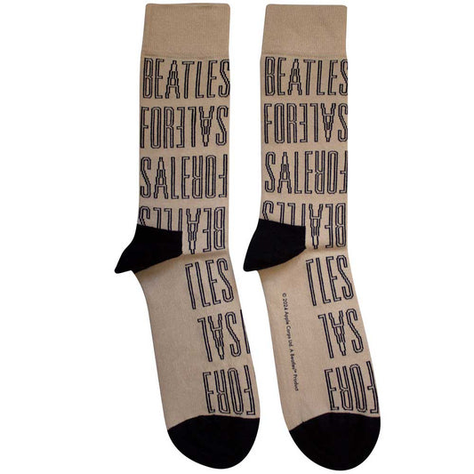 The Beatles Socks: For Sale Text Outlines Repeat