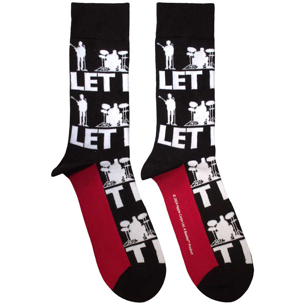 The Beatles Socks: Let It Be Silhouettes Repeat