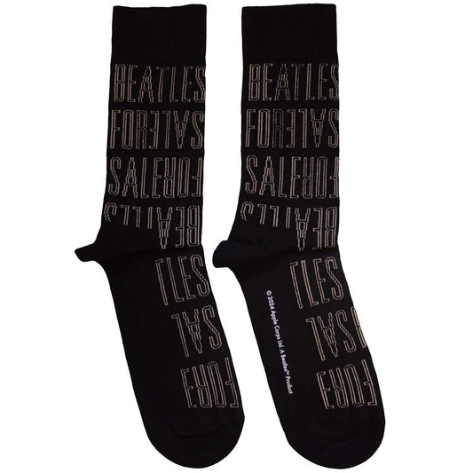 The Beatles Socks: For Sale Text Outlines Repeat