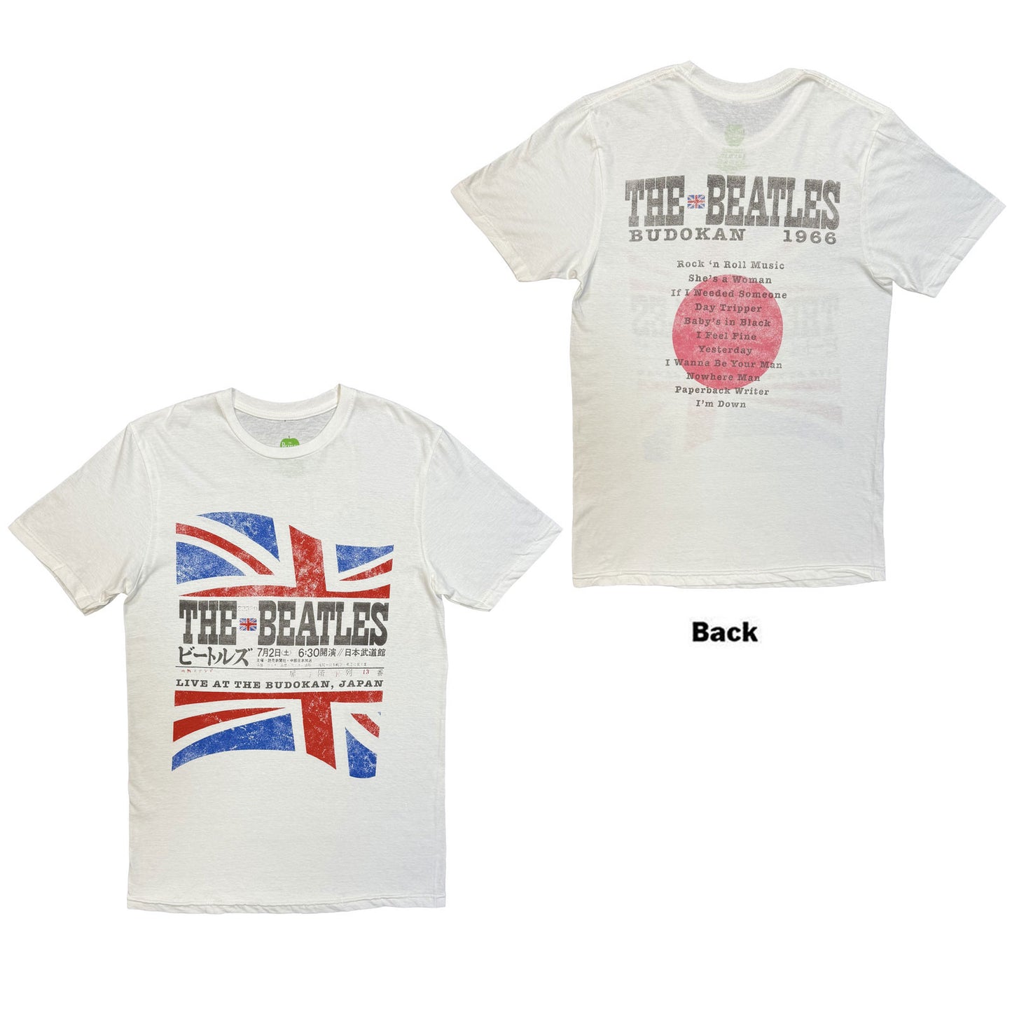 The Beatles T-Shirt: Budokan Set List