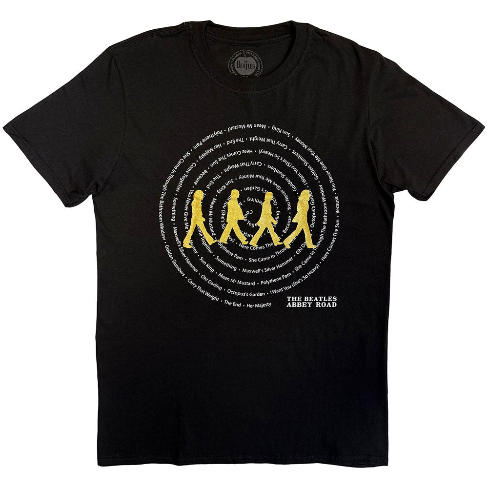 The Beatles T-Shirt: Abbey Road Songs Swirl Foiled