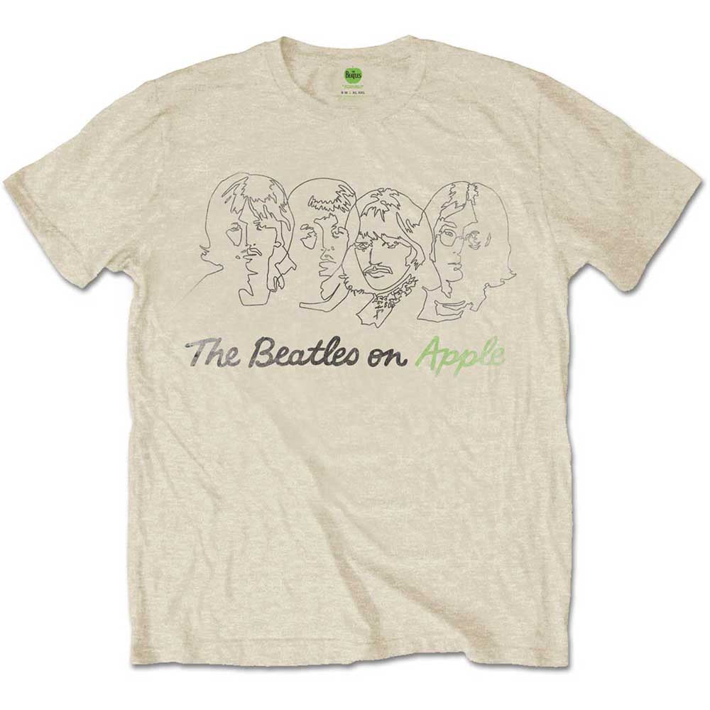 The Beatles T-Shirt: Outline Faces on Apple