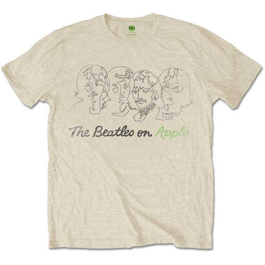 The Beatles T-Shirt: Outline Faces on Apple