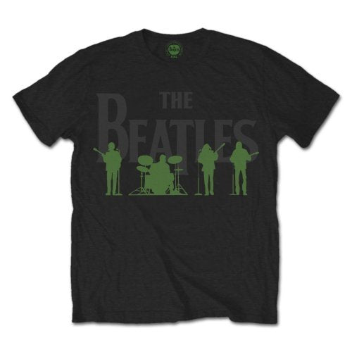 The Beatles T-Shirt: Saville Row Line Up Green Silhouette