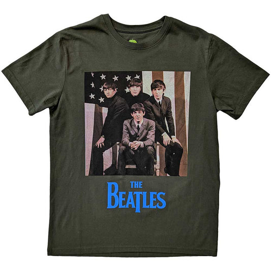 The Beatles T-Shirt: US Flag Photo