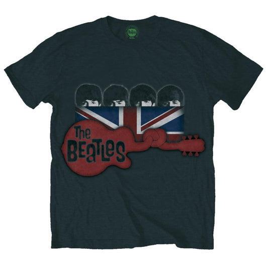 The Beatles T-Shirt: Guitar & Flag