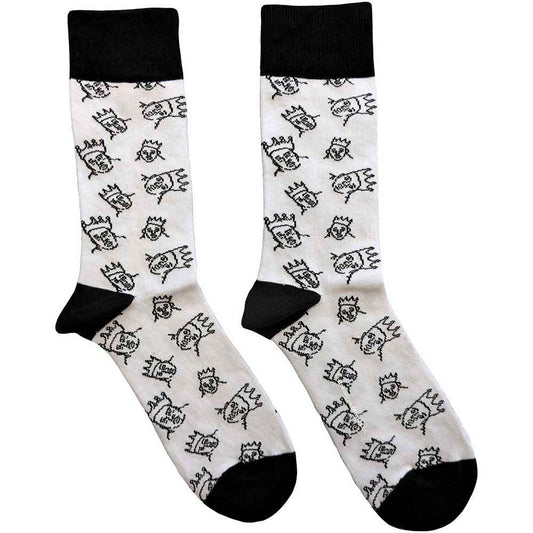 Biggie Smalls Socks: Hand-Drawn