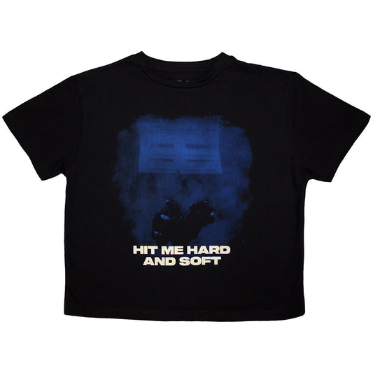 Billie Eilish Ladies Crop Top: HMHAS Blue Lines