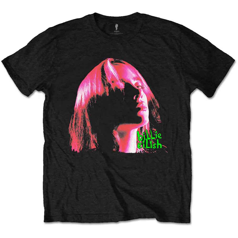 Billie Eilish T-Shirt: Neon Shadow Pink