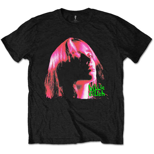 Billie Eilish T-Shirt: Neon Shadow Pink