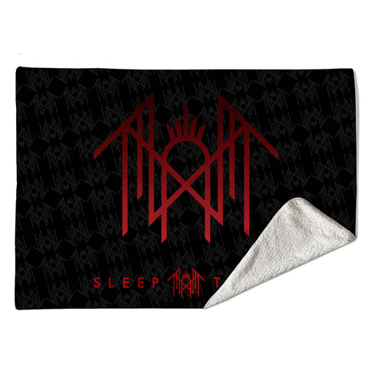 Sleep Token Sherpa Fleece Blanket: Red Logo