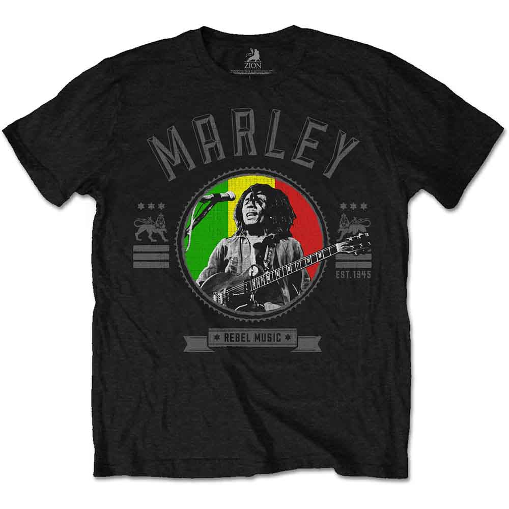 Bob Marley T-Shirt: Rebel Music Seal