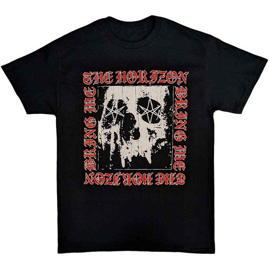 Bring Me The Horizon T-Shirt: Metal Logo Skull