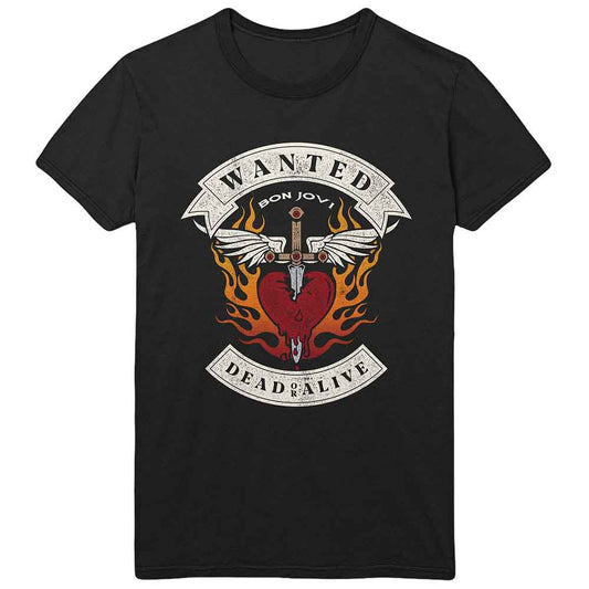 Bon Jovi T-Shirt: Wanted Flames