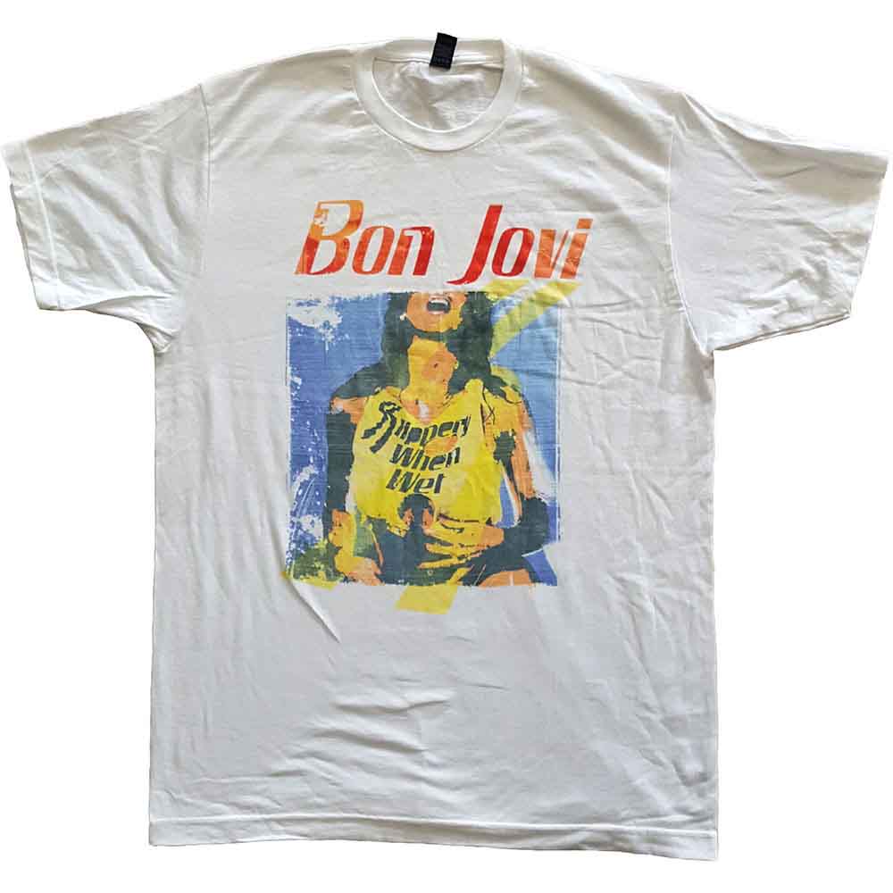 Bon Jovi T-Shirt: Slippery When Wet Original Cover