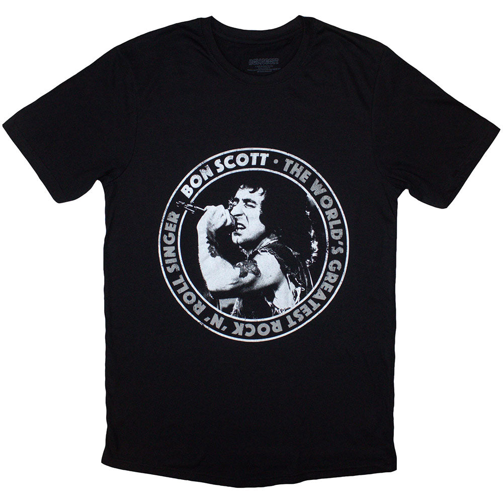 Bon Scott T-Shirt: World's Greatest RnR Singer