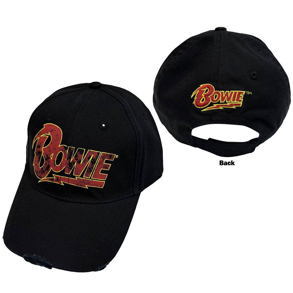 David Bowie Baseball Cap: Flash Logo