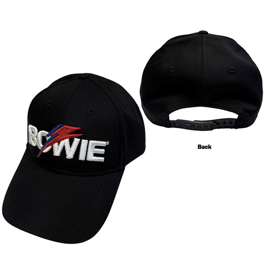 David Bowie Baseball Cap: Aladdin Sane Bolt Logo