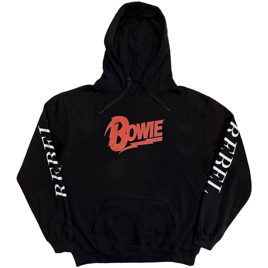 David Bowie Pullover Hoodie: Rebel Rebel