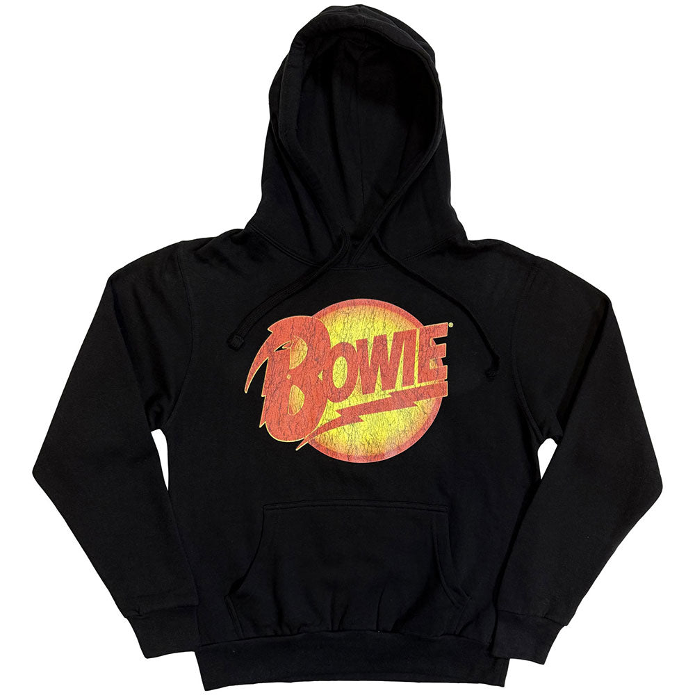 David Bowie Pullover Hoodie: Vintage Diamond Dogs Logo