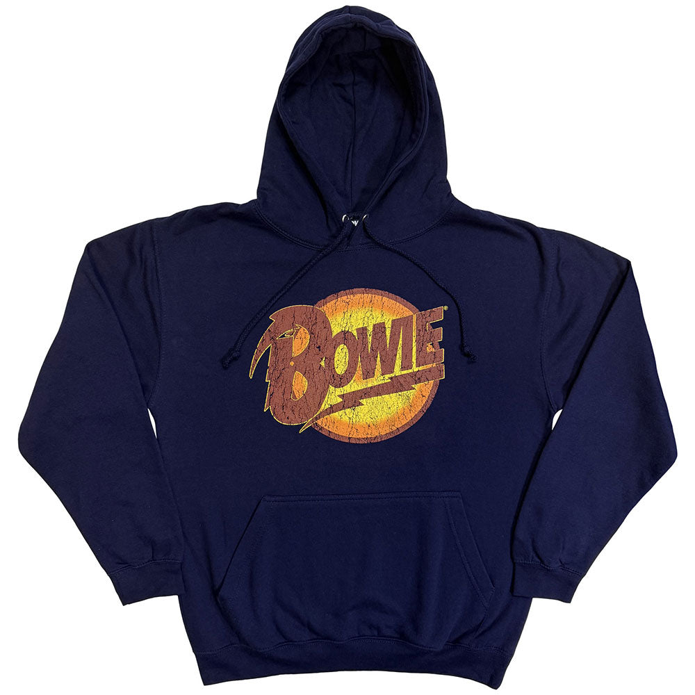 David Bowie Pullover Hoodie: Vintage Diamond Dogs Logo