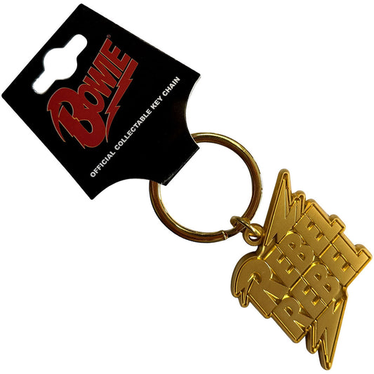 David Bowie Keychain: Rebel Rebel Gold
