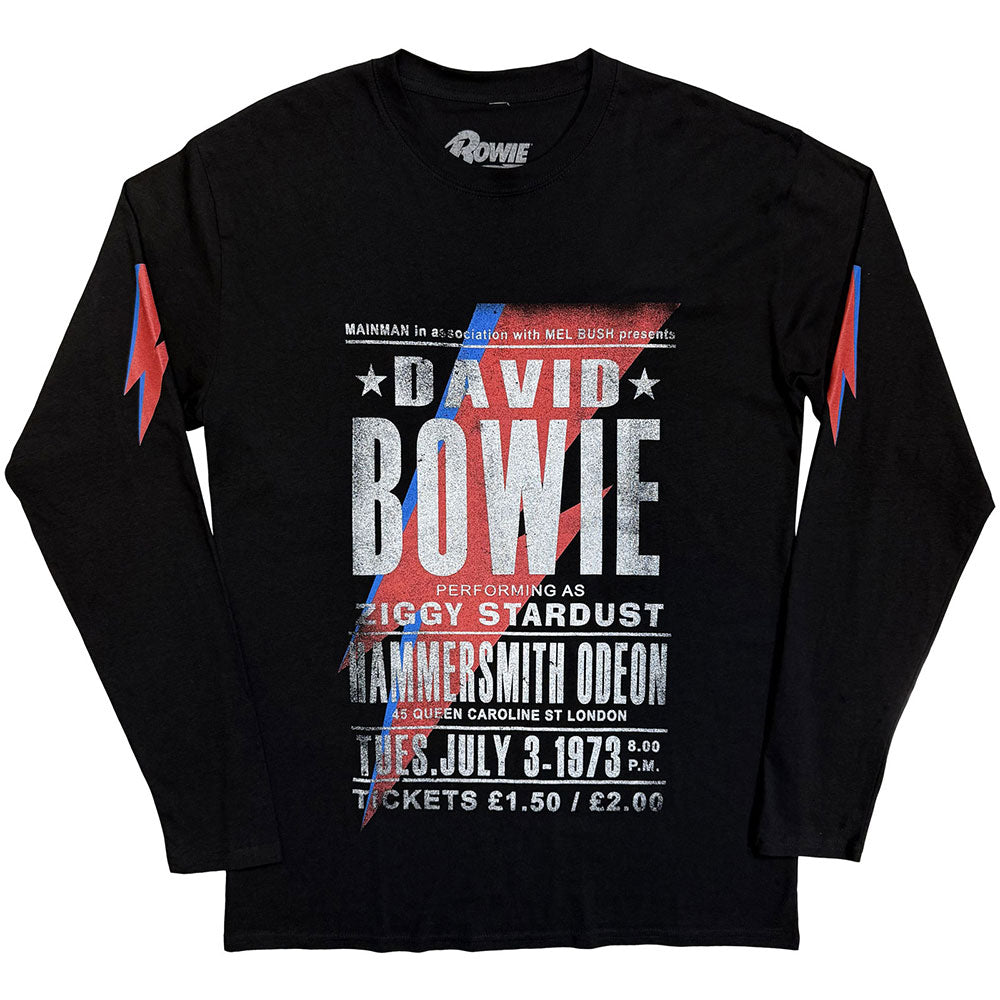 David Bowie Long Sleeve T-Shirt: Hammersmith Odeon