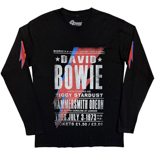 David Bowie Long Sleeve T-Shirt: Hammersmith Odeon