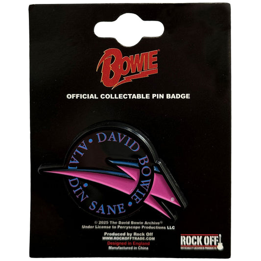 David Bowie Badge: Aladdin Sane 1