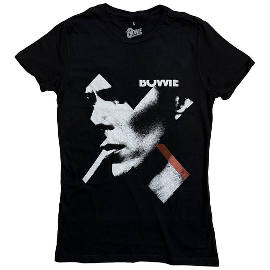 David Bowie Ladies T-Shirt: X Smoke Red