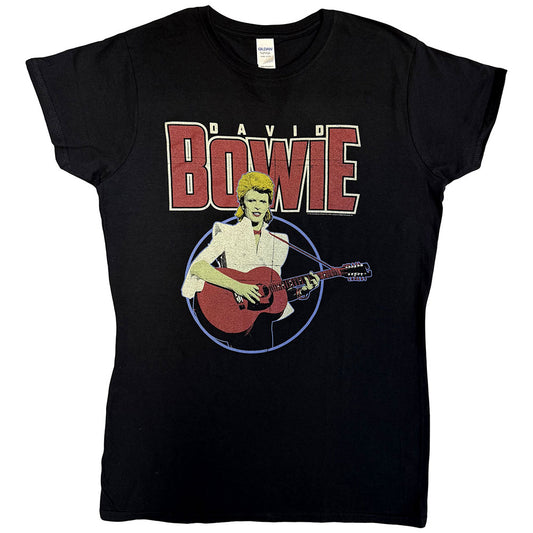 David Bowie Ladies T-Shirt: Acoustic Bootleg