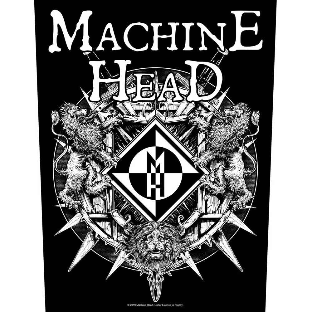 Machine Head Back Patch: Crest With Swords
