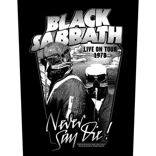 Black Sabbath Back Patch: Never Say Die