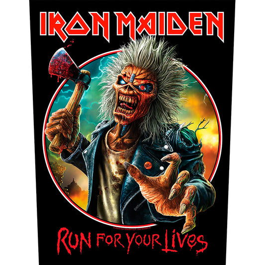 Iron Maiden Back Patch: Run For Your Lives