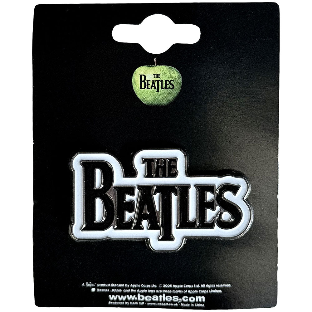 The Beatles Badge: Black Drop T Logo