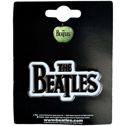 The Beatles Badge: Black Drop T Logo