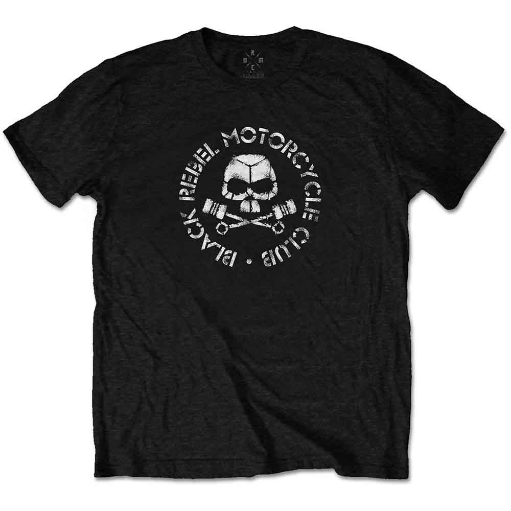 Black Rebel Motorcycle Club T-Shirt: Piston Skull