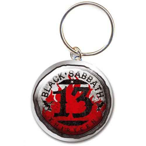Black Sabbath Keychain: 13 Flame Circle