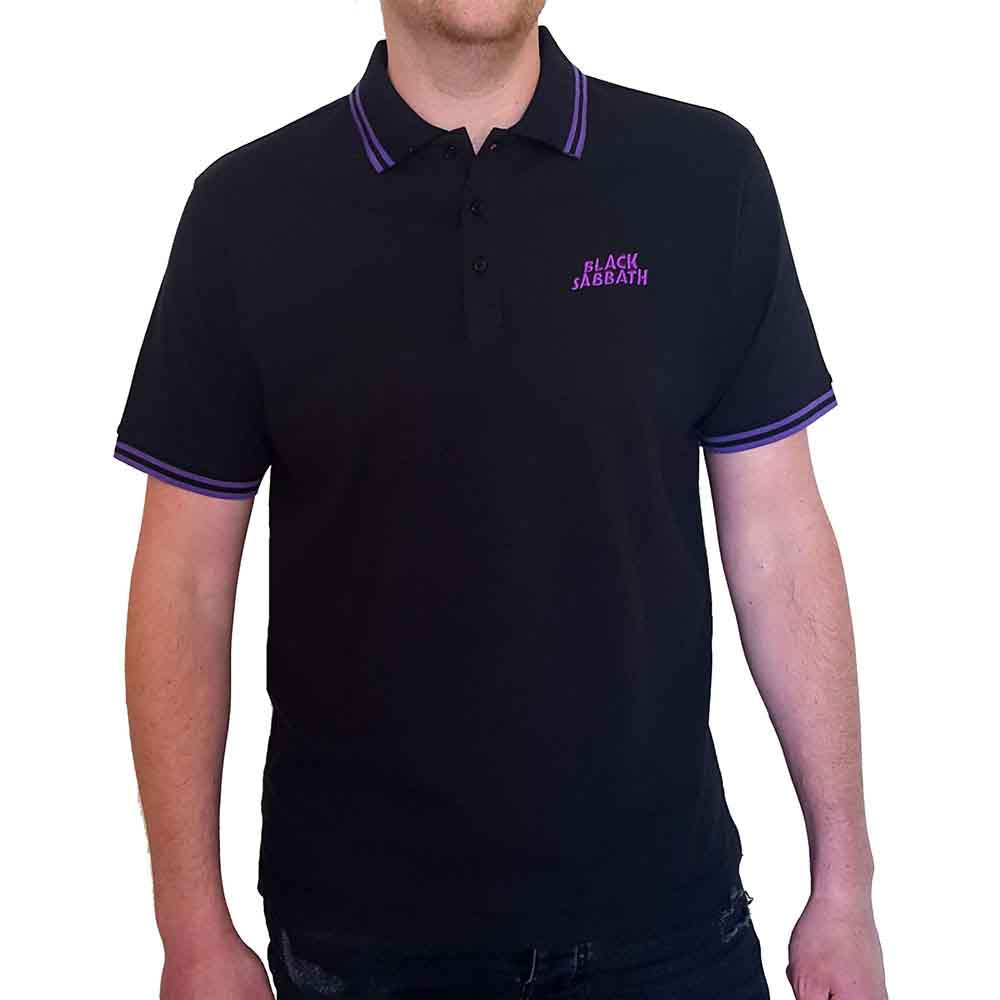 Black Sabbath Polo Shirt: Wavy Logo