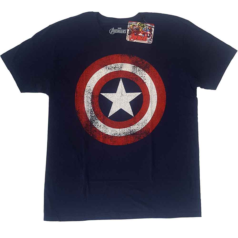 Marvel Comics T-Shirt: Captain America Distressed Shield
