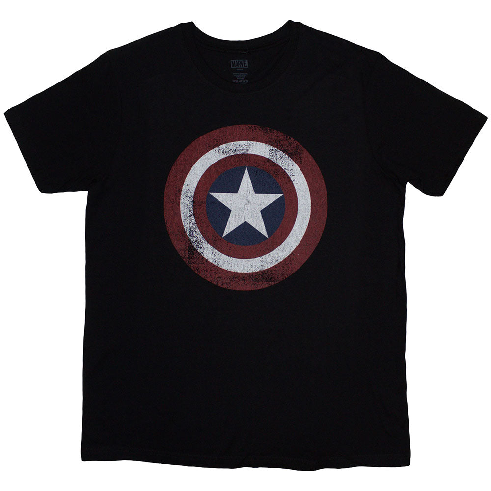 Marvel Comics T-Shirt: Captain America Distressed Shield
